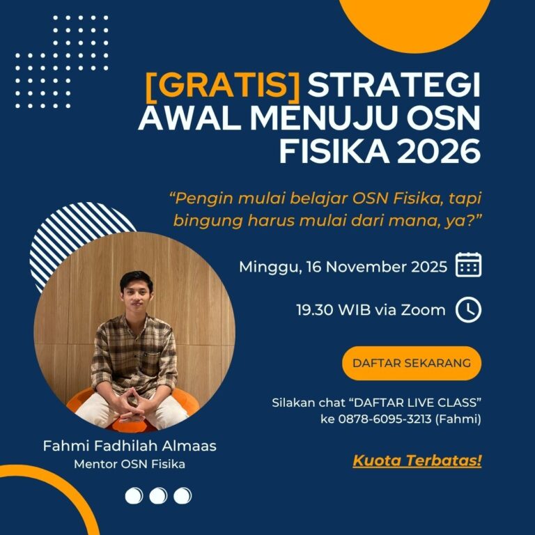 Protected: 📢 WEBINAR GRATIS: Strategi Awal Menuju OSN Fisika 2026!